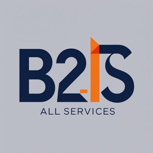 deep blue and silver service logo